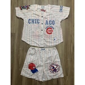 Vintage Esleep 90s Chicago CUBS Baseball Men's Pajama Size L